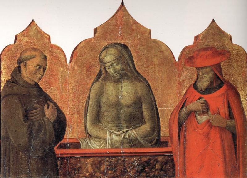 Fra Filippo Lippi The Dead Chris with St Francis and St Jerome.